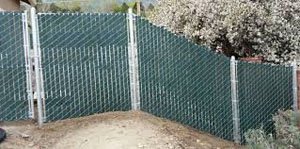  Chain Link Fence with Slats