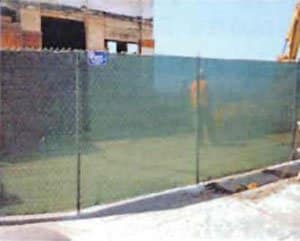 Post Driven Fence with Screen